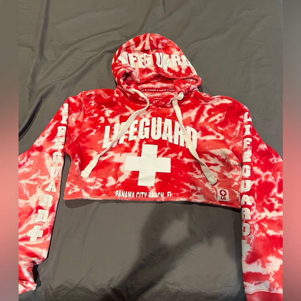 Lifeguard tie dye sweatshirt